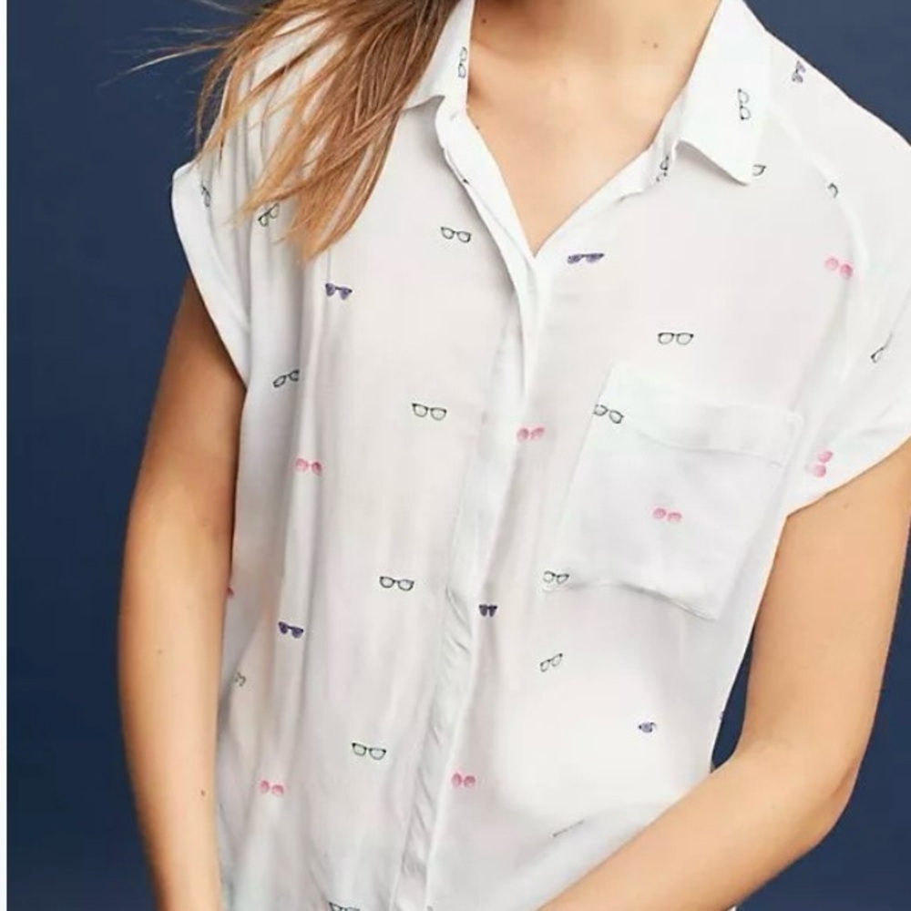 Rails Whimsy Sun Shades Print Top White Size X Small Great Condition